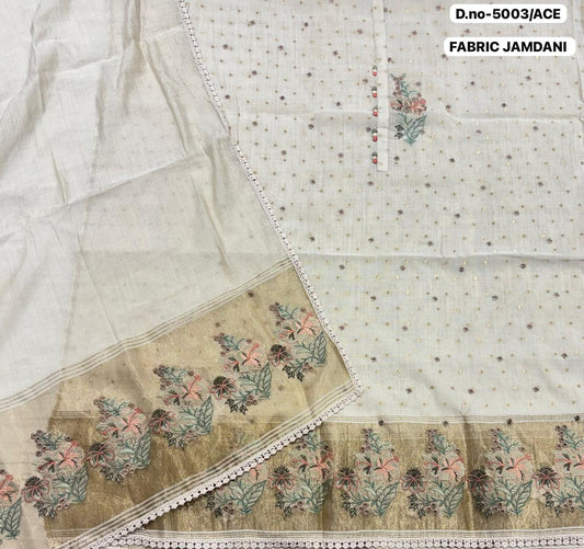Pure weaving with Lagdipatta Embroidery