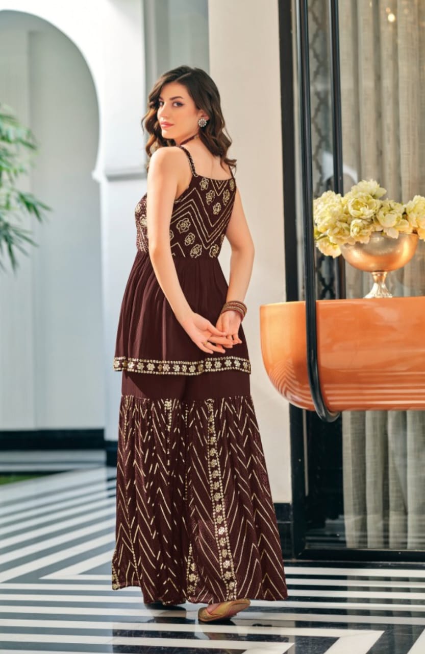 GARLUXE Indo Western Gharara