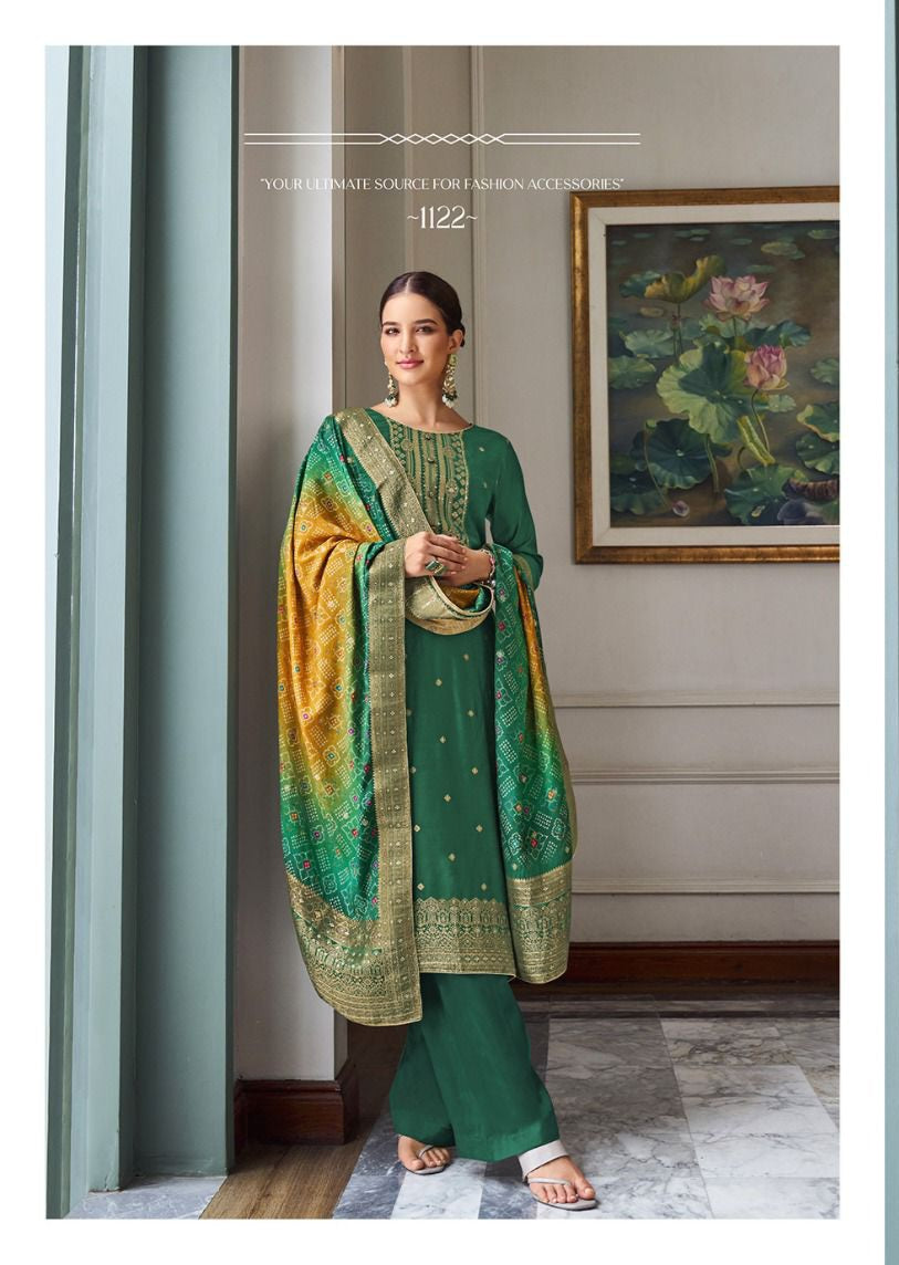 GARLUXE Maslin Banarasi Weaved