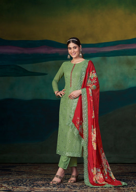 GARLUXE Georgette Green Sequence