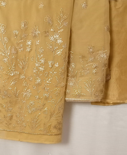 GARLUXE Organza With Pitta & Applique Handwork