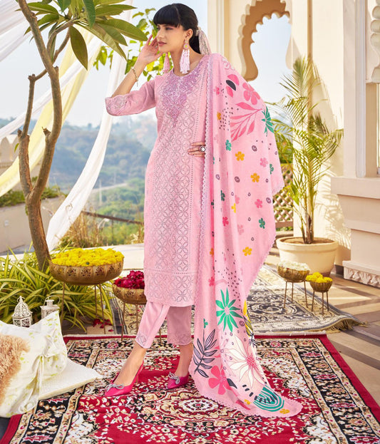 GARLUXE Cotton Sifli Chikan Work