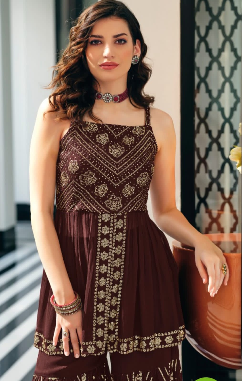 GARLUXE Indo Western Gharara