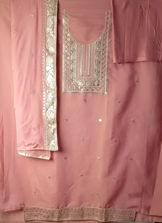 GARLUXE Gota Pitta Work Dress Material